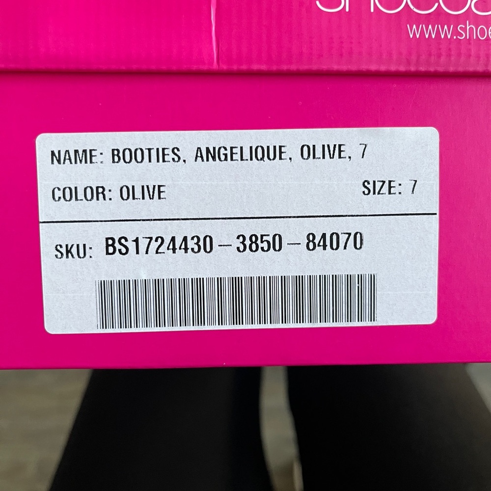 Olive Green Sock Bootie - Picture 2 of 6